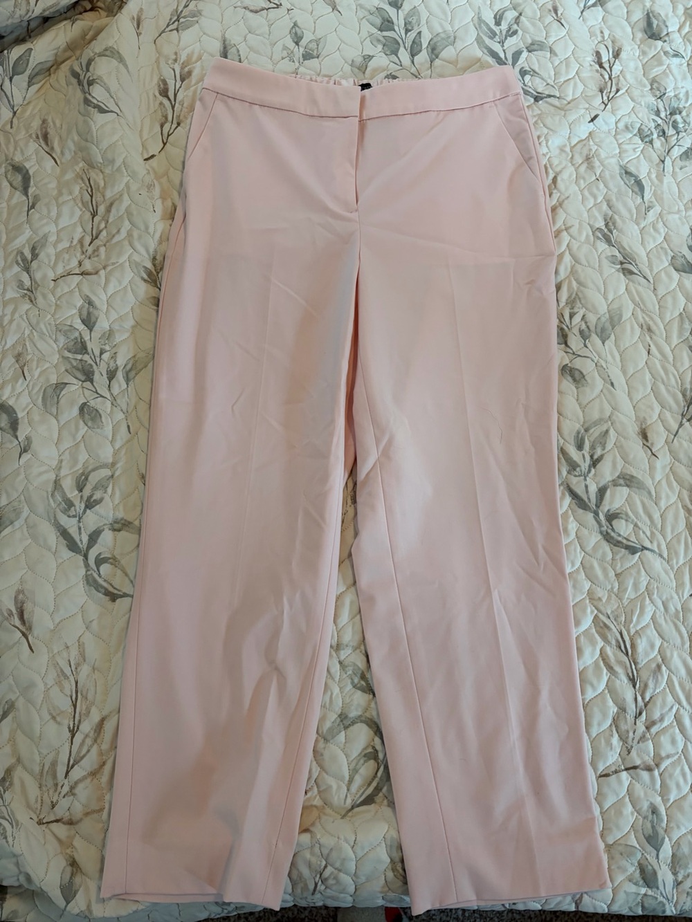 J. Crew Pale Pink Straight-Leg Dress Pants